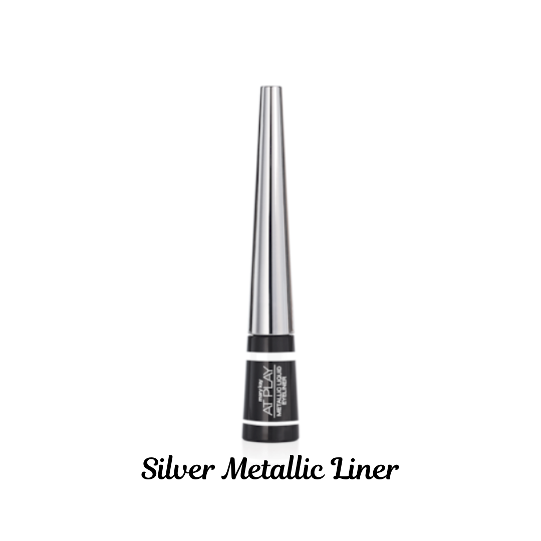 Liquid Eyeliner in Metallic Copper or Silver