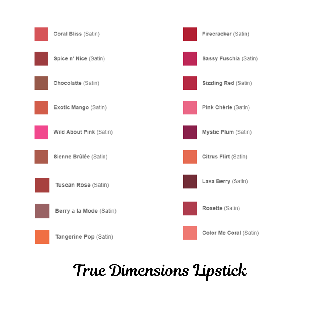 True Dimensions Lipsticks